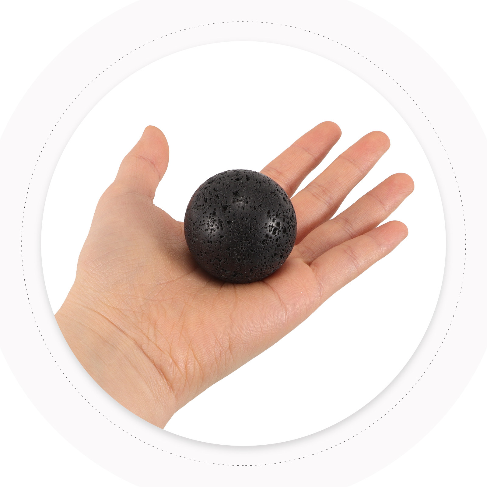Aquarium Decoration Rock - Natural Volcanic Stone Sphere Polished Lava