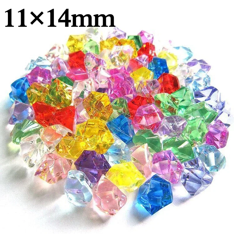 Aquarium Decoration Rock - 200pcs Acrylic Gem Stone Colorful Crushed