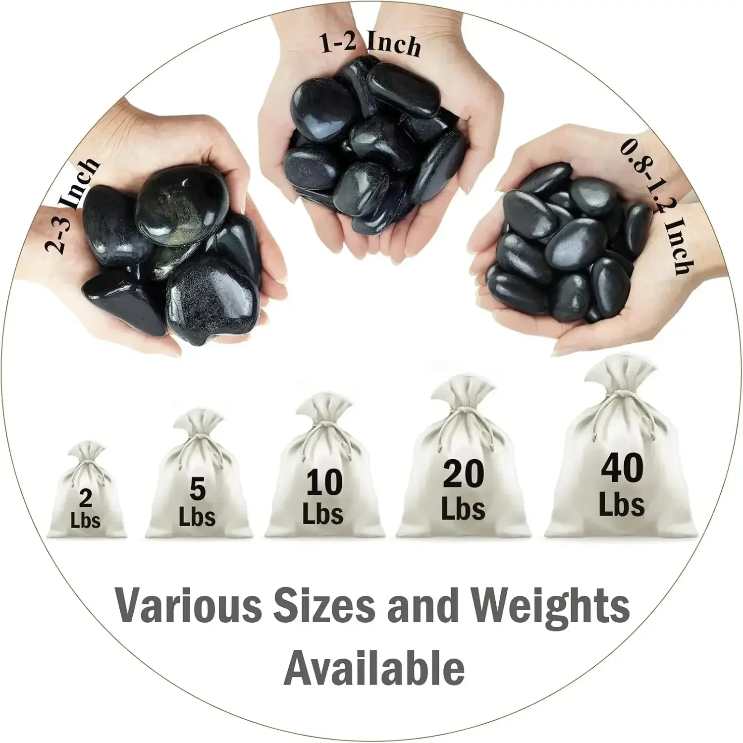 40 lbs Black River Rocks for L - Aquarium Decoration Rock review and price