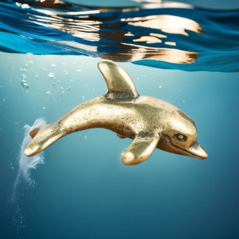 Hot Sale Brass Dolphin Figurin - Aquarium Fish Dolphin review and price
